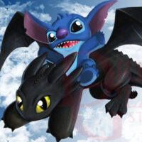 Stitch and Toothless